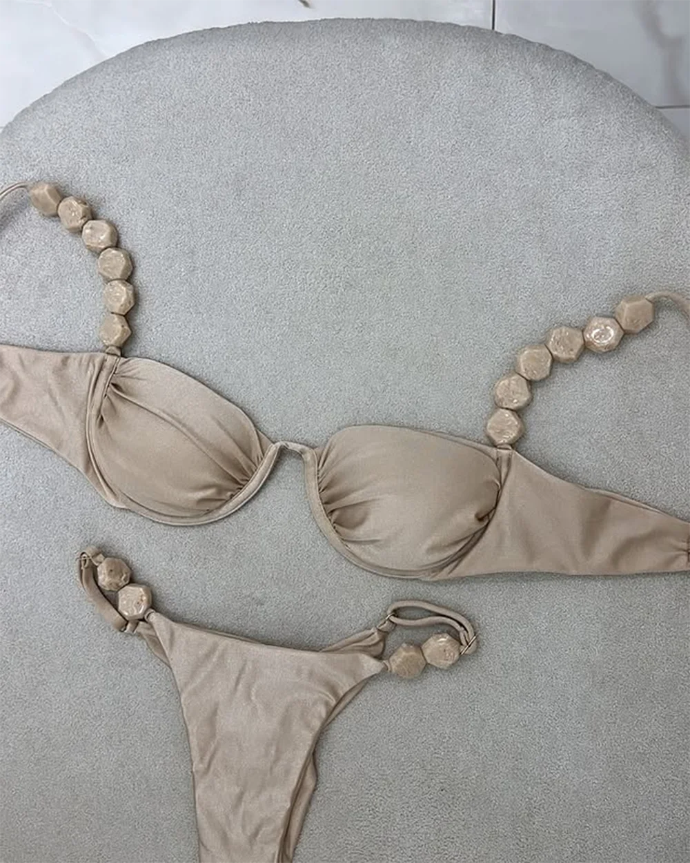 Beaded Triangle Bikini