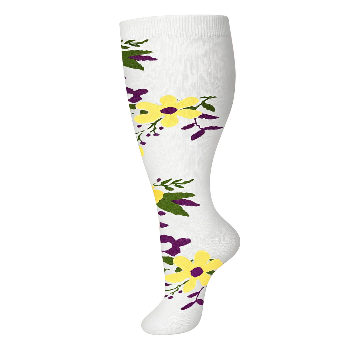 Plus Size Knee High Compression Socks with Pattern Options