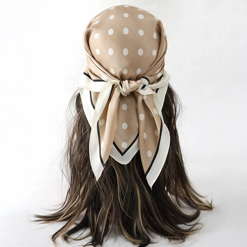 Floral Print Square Scarf for Head and Neck Styling