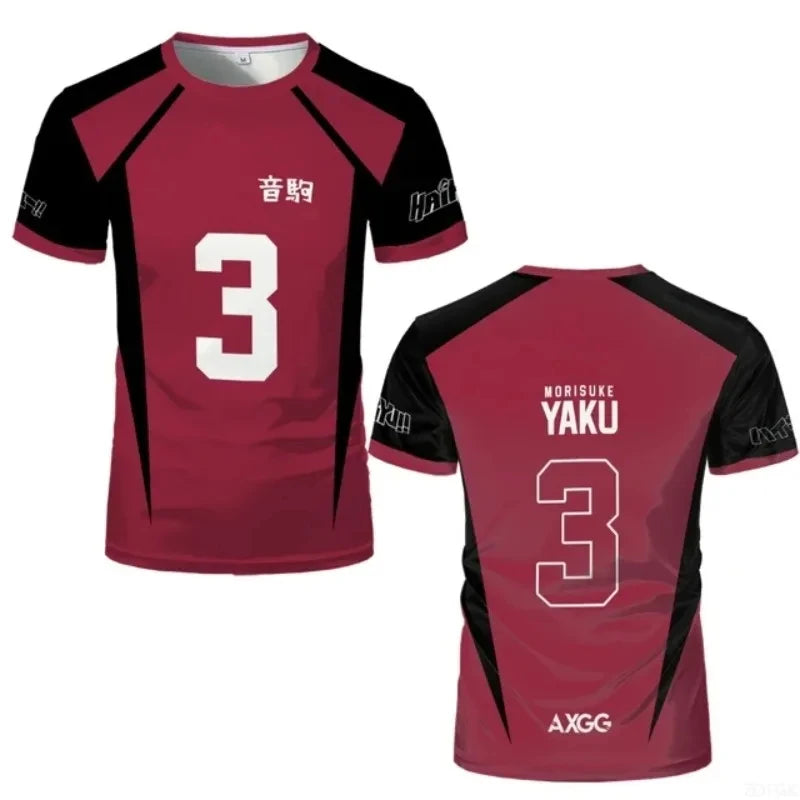 Nekoma Number Volleyball Short Sleeve T-shirt For Sports Outfits