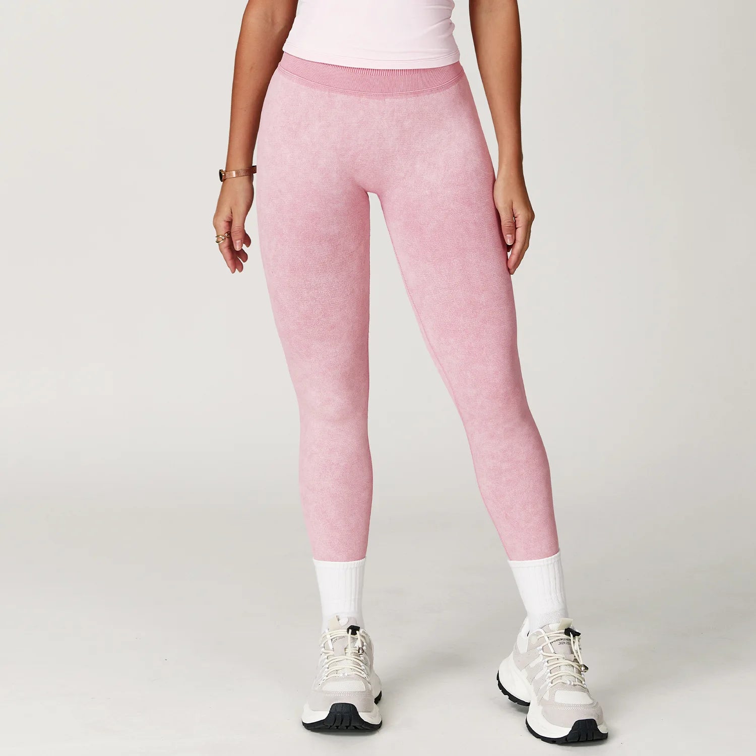 Women's Textured Full Length Leggings For Workout Outfits