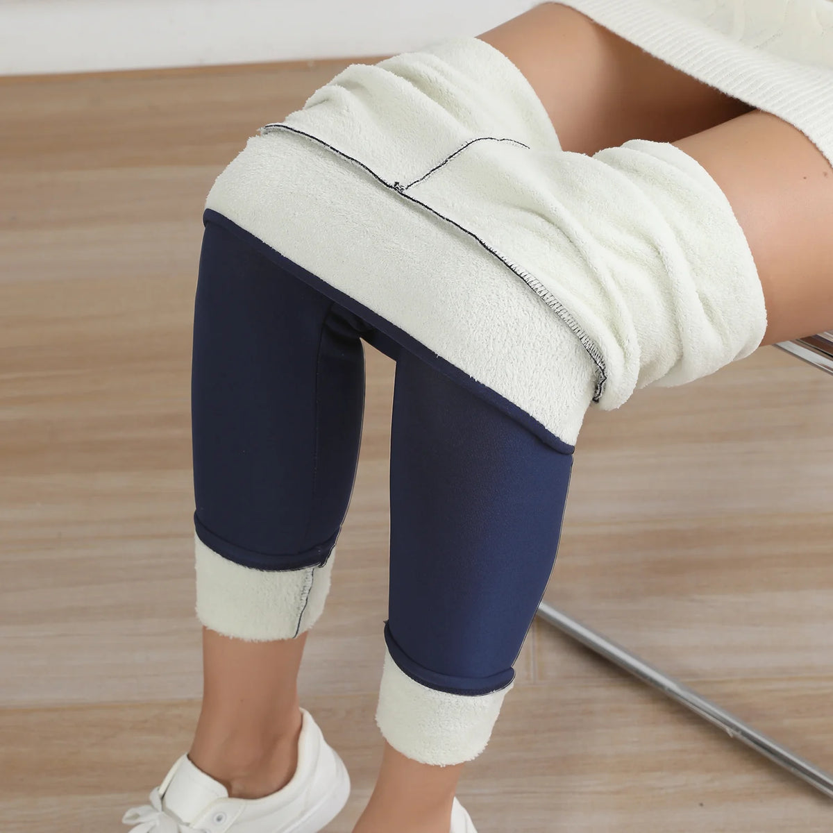 Women's High-Waist Fleece-Lined Stretch Ankle-Length Leggings