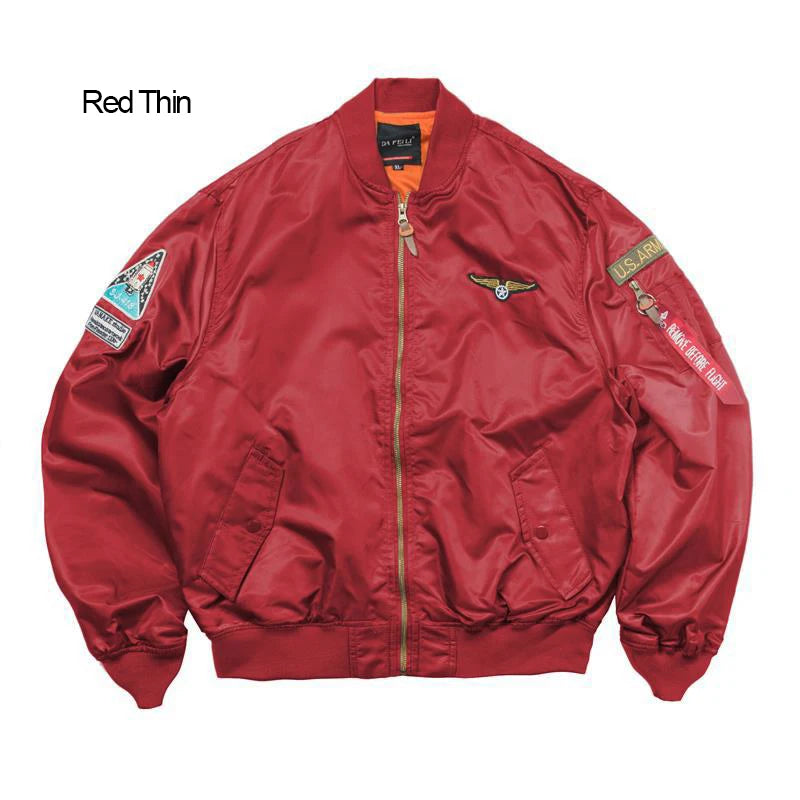 Men's Bomber Jacket Casual Fall Winter Military Jacket and Coats Outwear