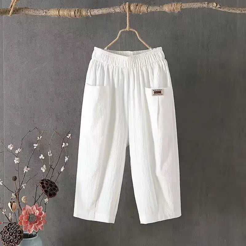 Women's Loose Cropped Harem Pants For Workout Outfits