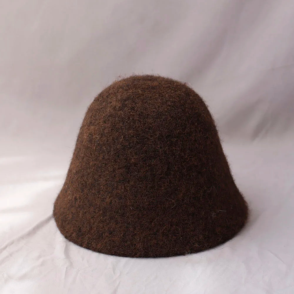 Textured Bucket Hat with Rounded Crown and Short Brim