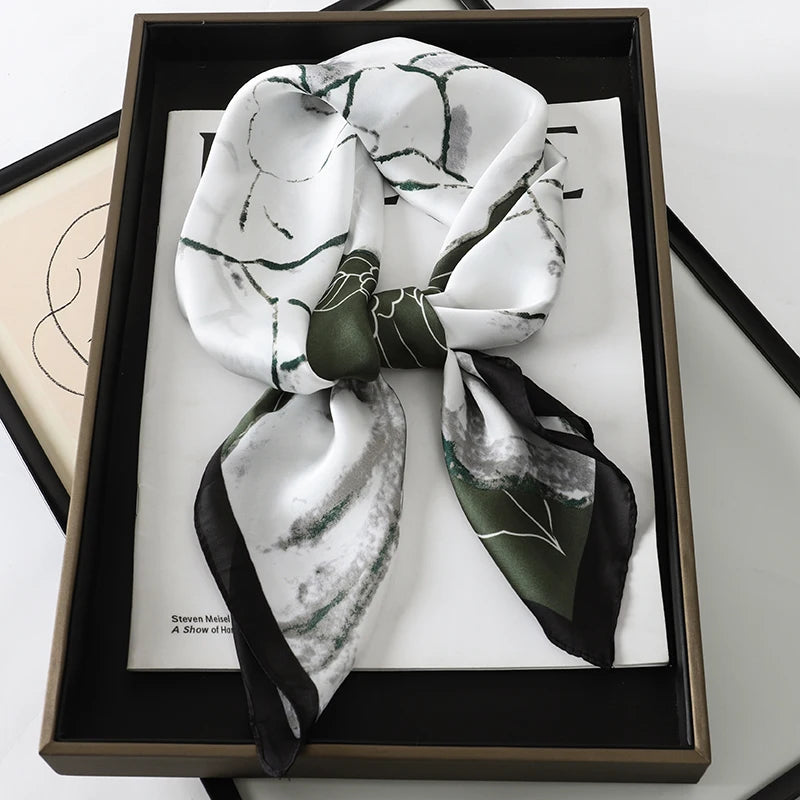 Floral Print Large Square Scarf for Draped Wrap Styling