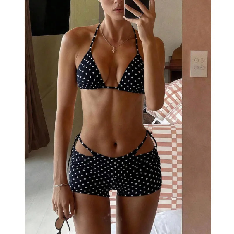 Polka Dot Bikini with Matching Cover-Up