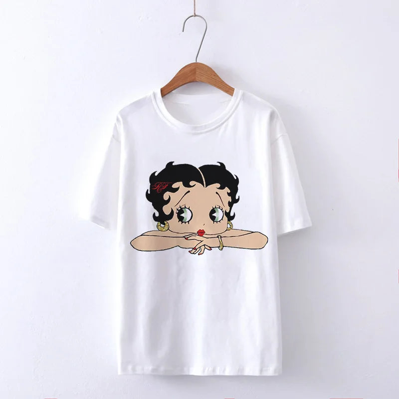 Betty Boop Graphic Crewneck Short-Sleeve T-Shirt