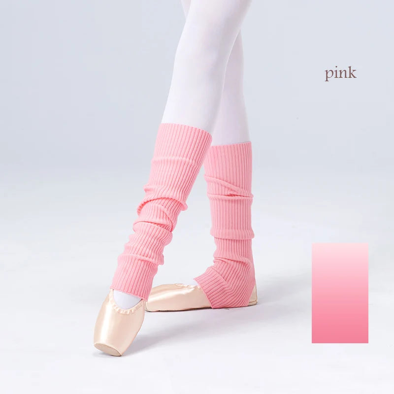 Ribbed Ballet Leg Warmers with Open Heel Foot Shape