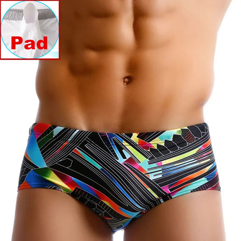 Men's Swimsuit Bottoms in Brazilian-Cut Swim Brief Style for Beach and Pool Wear