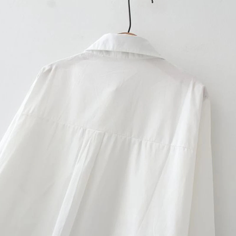 Women's Collared Long Sleeve Shirt with Tie Option