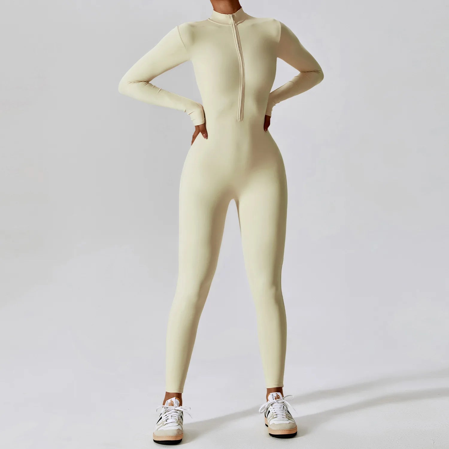 Women's Zip-Front Yoga Jumpsuit