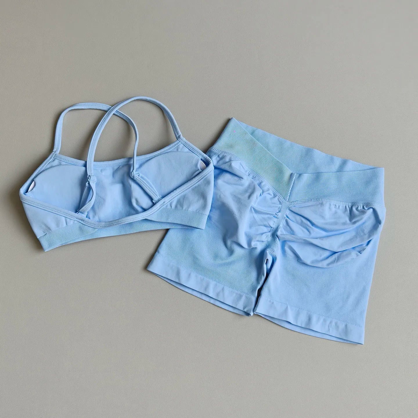 Women's Cross Back Bra And Shorts Yoga Set