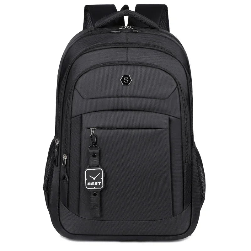 Commuter Laptop Backpack with Layered Front Zippers and Carry Handle