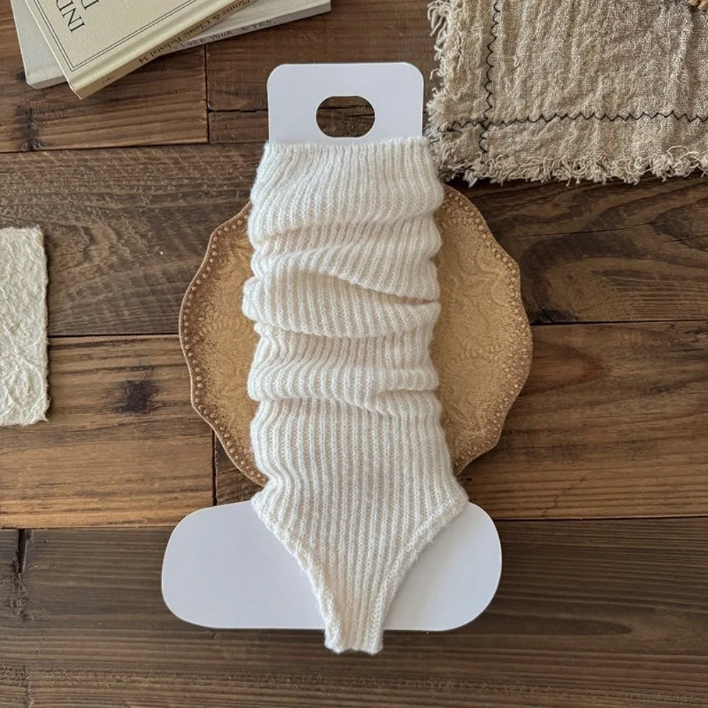 Ribbed Calf Leg Warmers with Stirrup Foot Openings