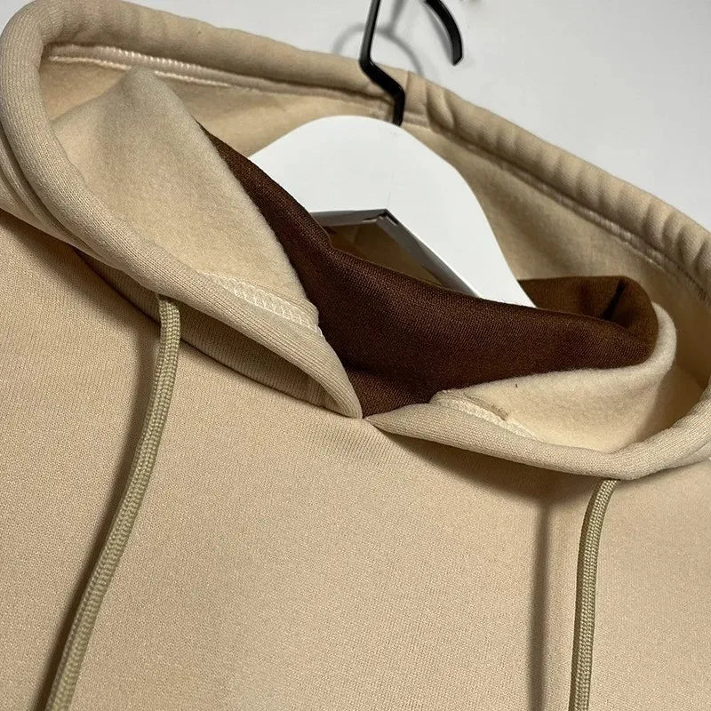 Bear Pouch Long Sleeve Casual Hooded Pullover Sweatshirt for Layering