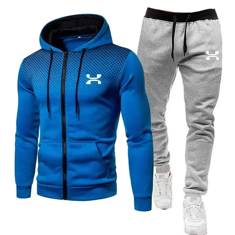 Long Sleeve Sports Sweatshirt and Jogger Pants Tracksuit Set