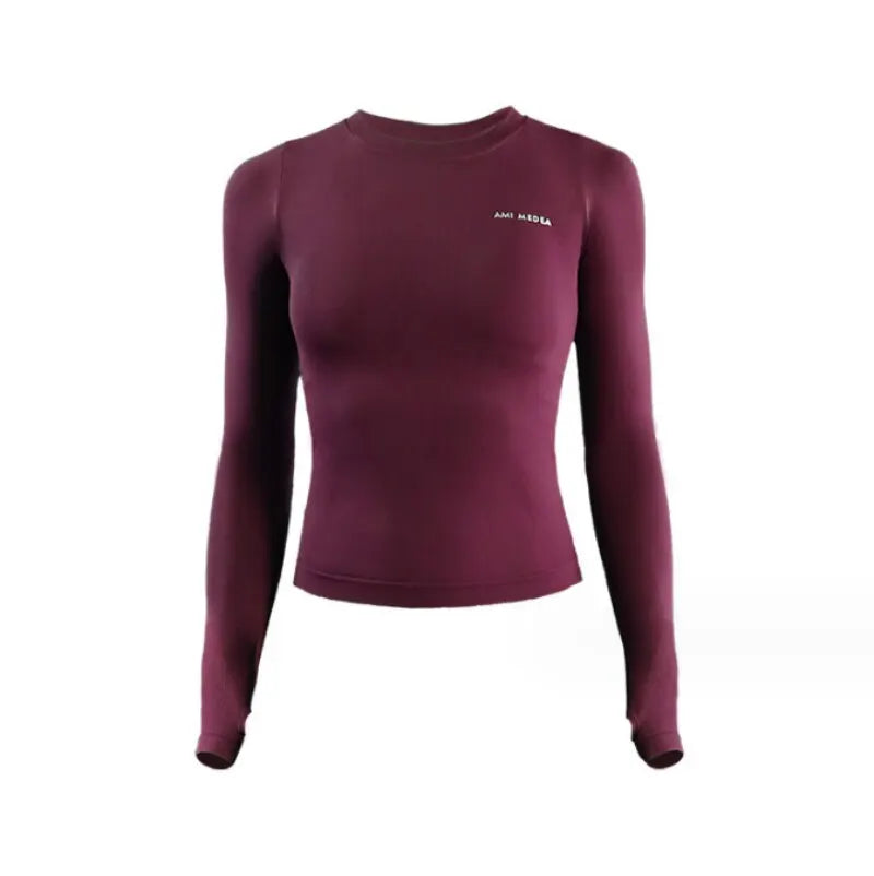Women's Crewneck Long-Sleeve Workout Top