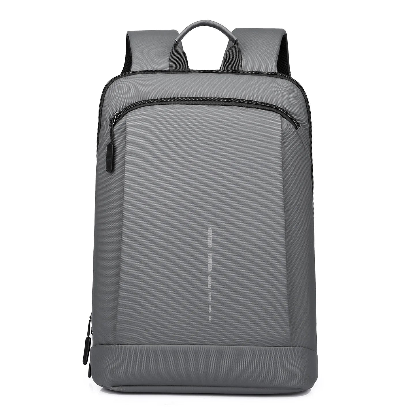 Rectangular Laptop Backpack with Front Pockets and Carry Handle