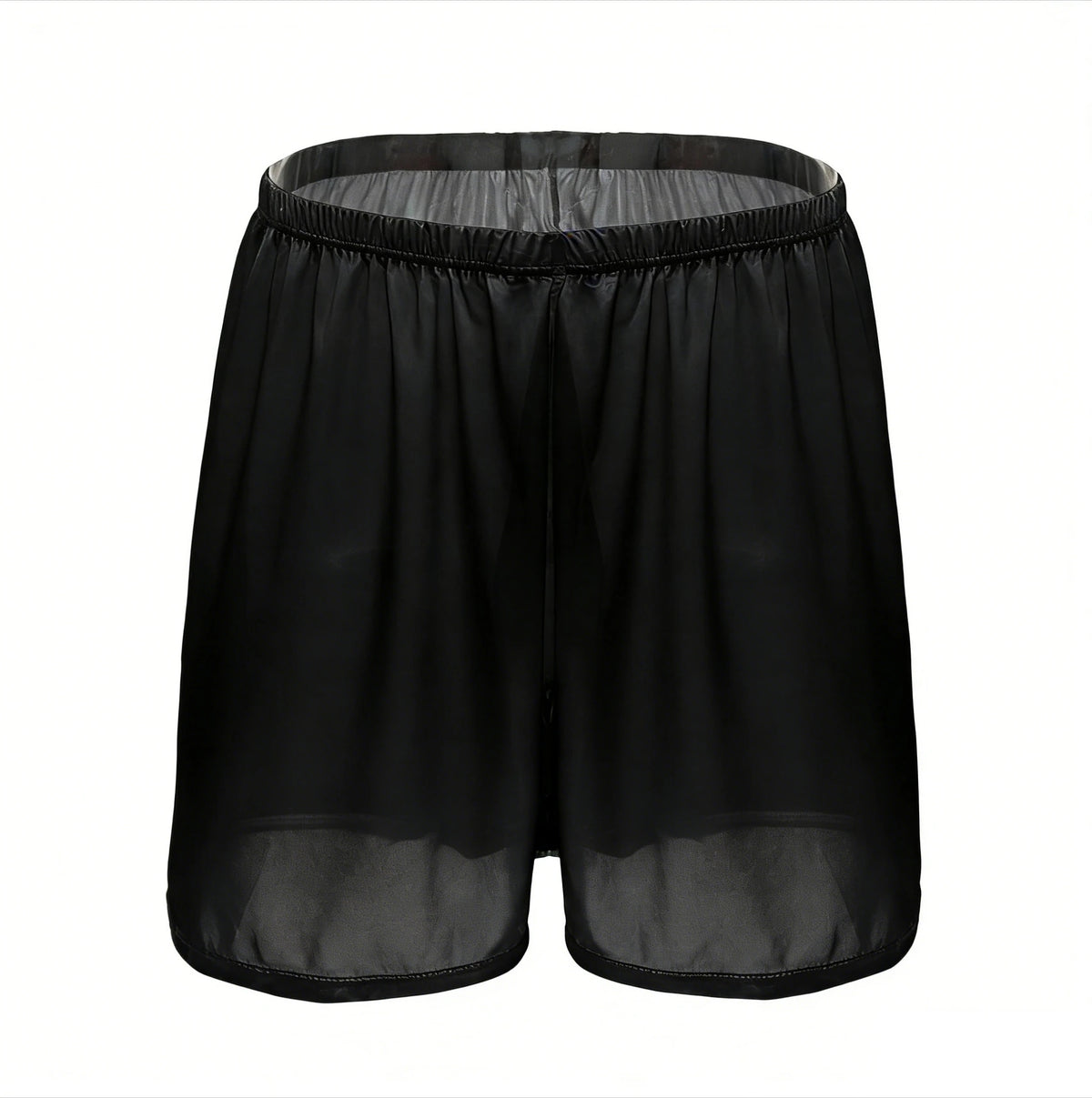 Men's Satin Look Elastic Waist Sleep Shorts with Print Options