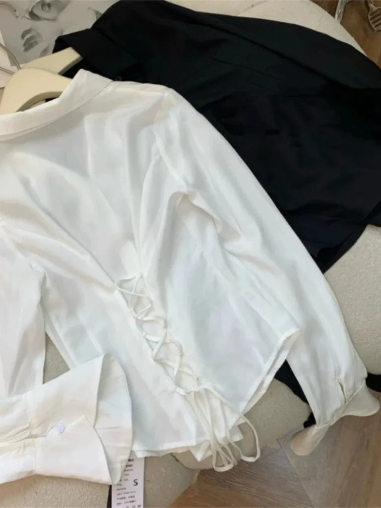 Women's Collared Long Sleeve Blouse