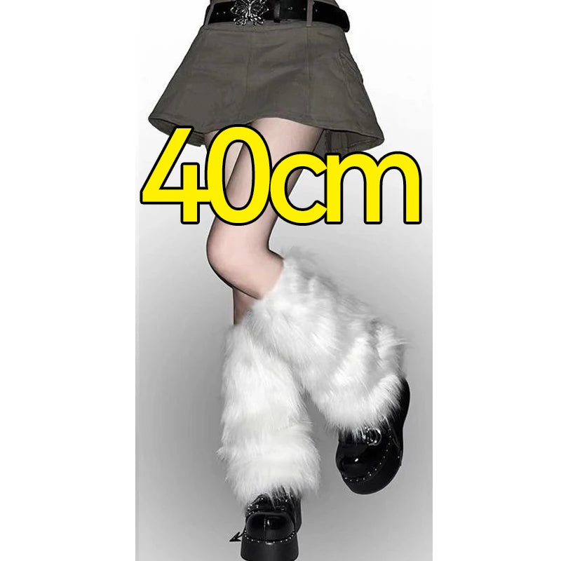 Plush Leg Warmers with Slouchy Flared Calf Shape