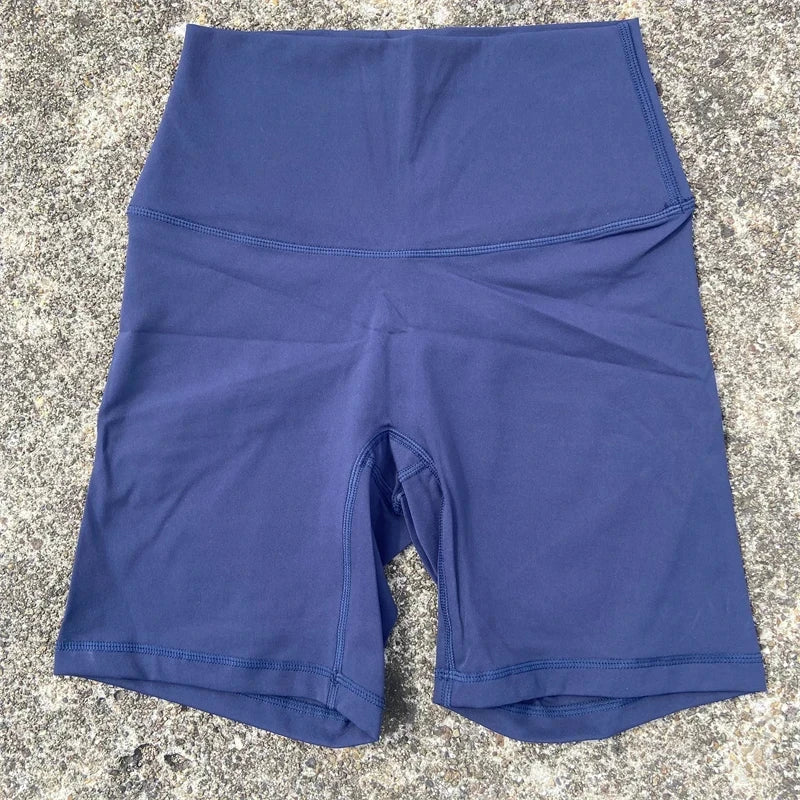 Women's High Waist Nylon Blend Biker Shorts for Yoga and Training