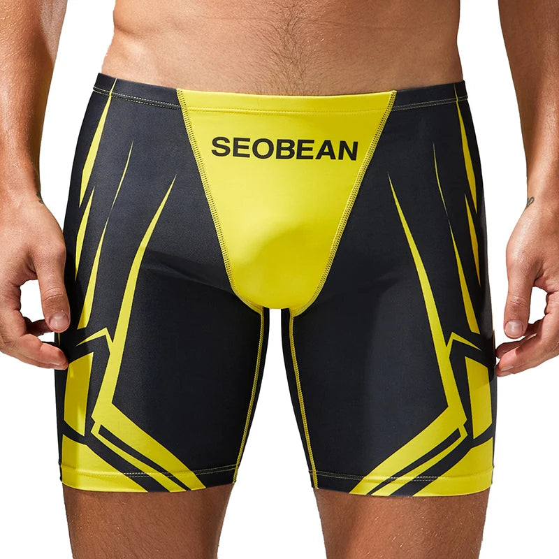 Men's Swimsuit Bottoms in Low-Rise Swim Boxer Style for Beach and Pool Wear