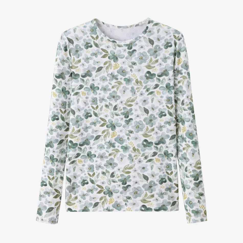 Women's Printed Fitted Stretch T Shirt with a Classic Casual Shape