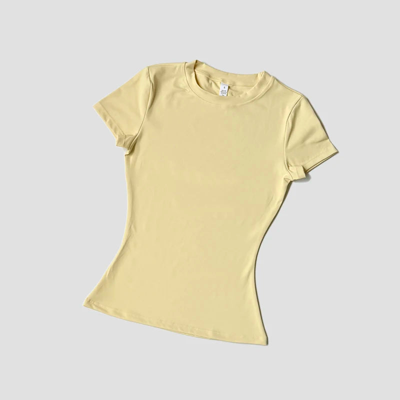 Women’s Seamless Short Sleeve Yoga Top – Fitness & Running Activewear