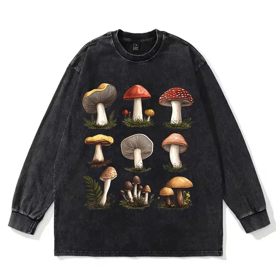 Vintage Mushroom Graphic Oversized Grunge T-Shirt