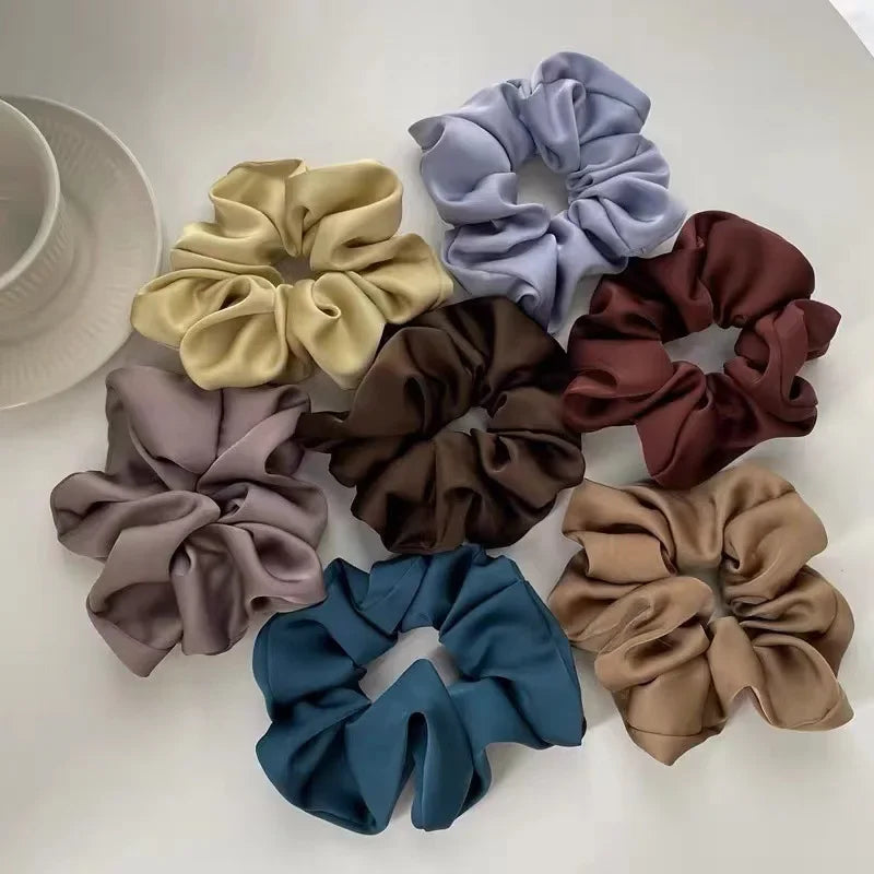 Fabric Scrunchie Elastic Hair Band for Ponytail and Bun Styling