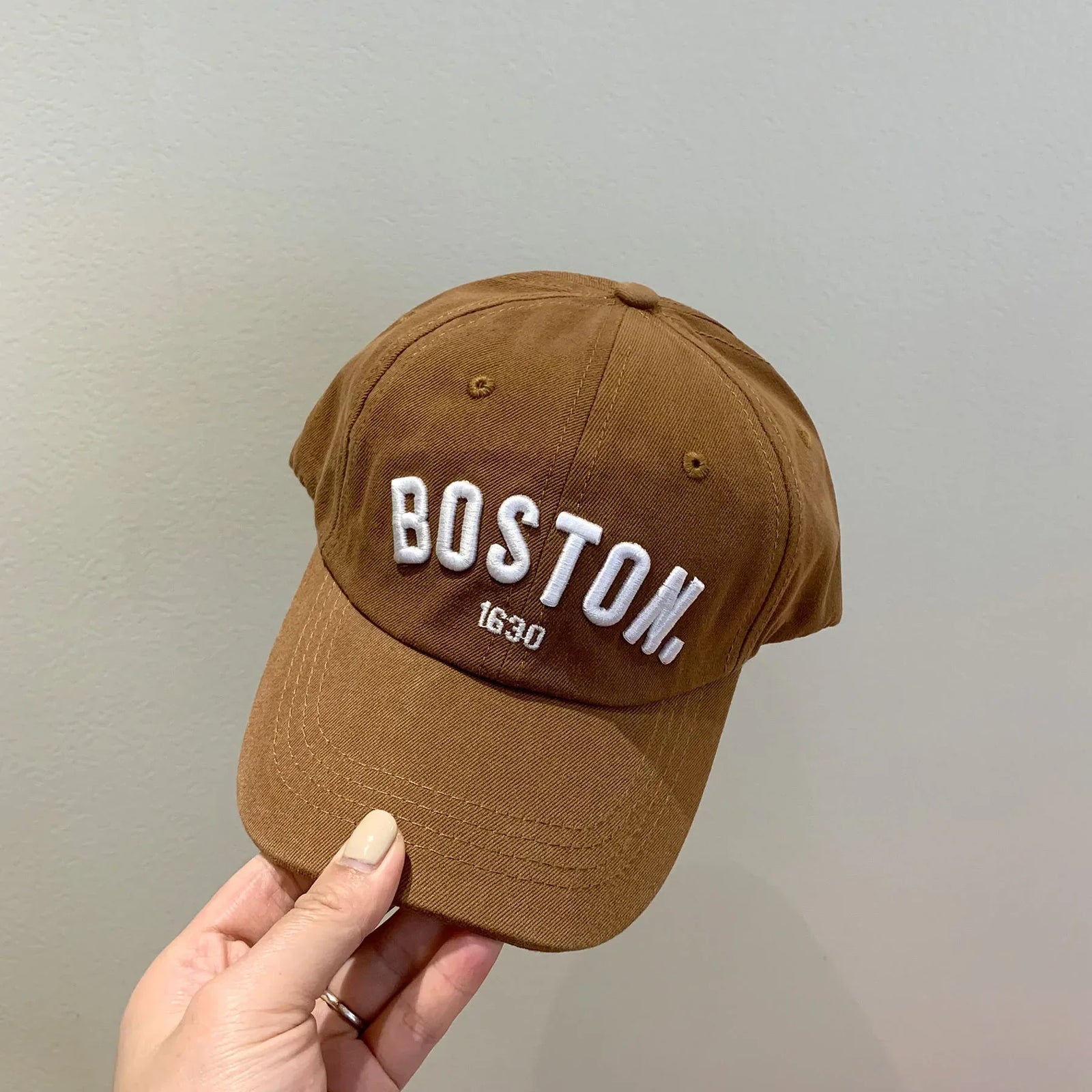 Children's Letter Embroidered Baseball Cap with Adjustable Back