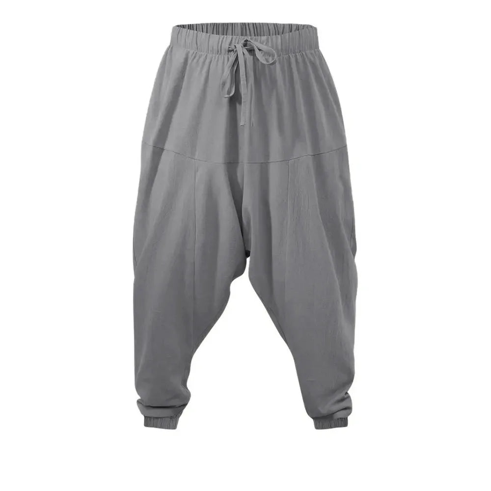 Men's Elastic Waist Loose Fit Casual Pants For Everyday Wear