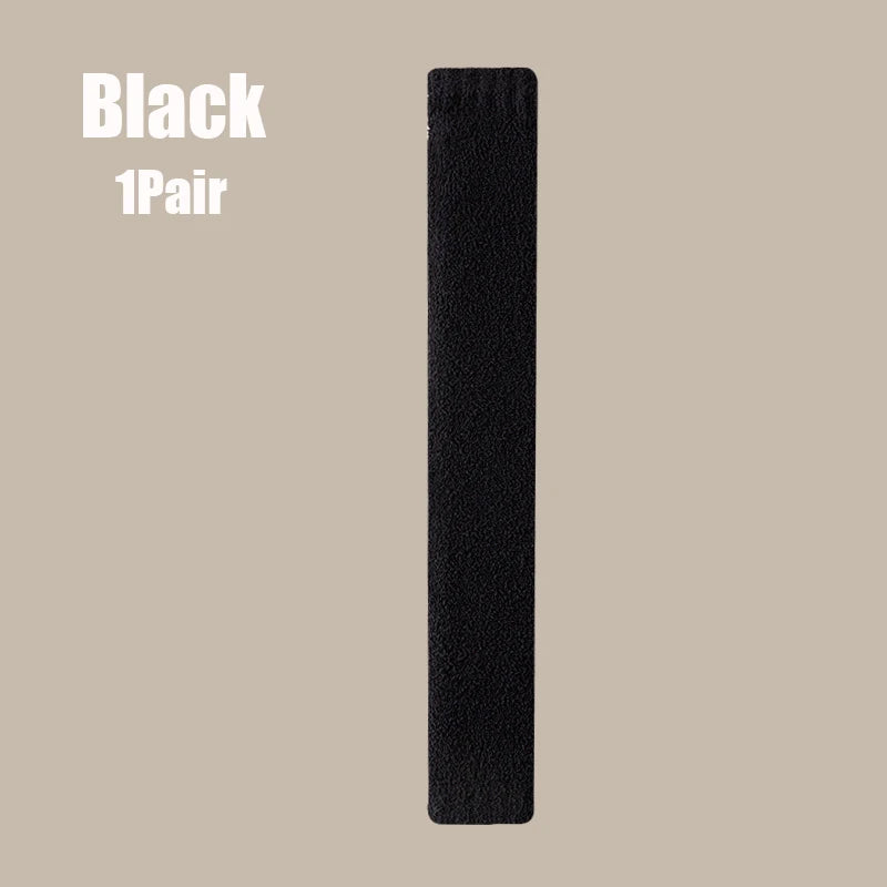 Solid Plush Leg Warmers with Long Footless Shape