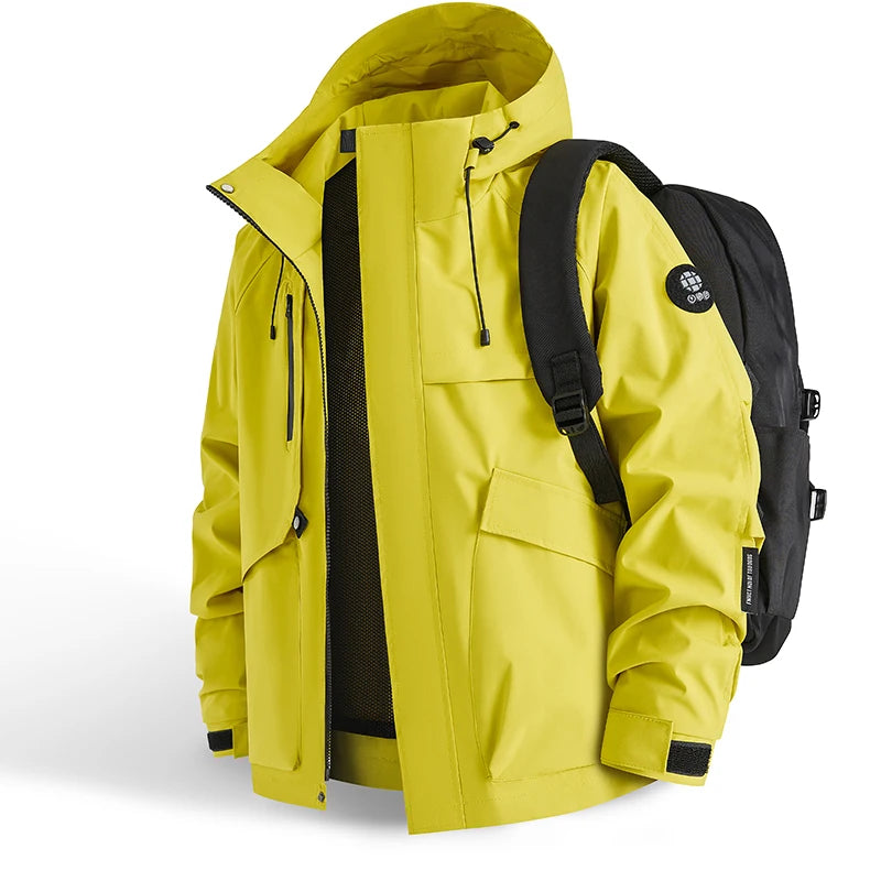 Hooded Zip-Front Hiking Jacket