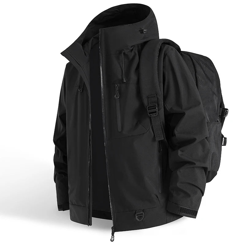 Hooded Zip-Front Outdoor Jacket