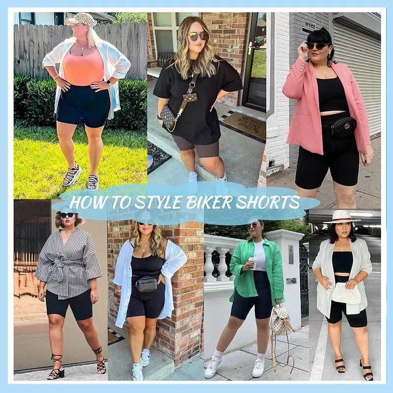 Women's High Waist Side Pocket Cycling Shorts For Workout Outfits