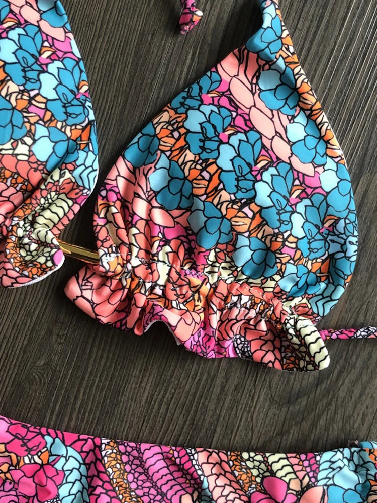 Floral String Bikini