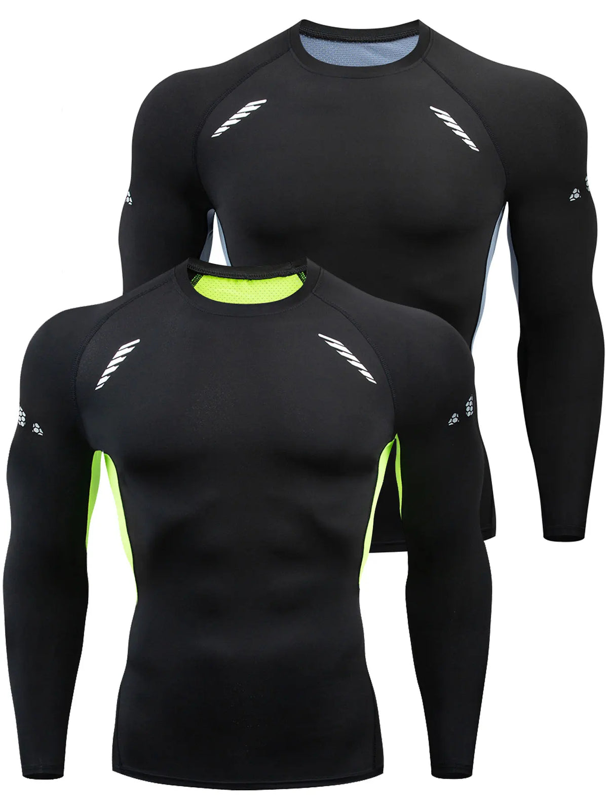 Fitted Crew Neck Long Sleeve Compression T Shirt
