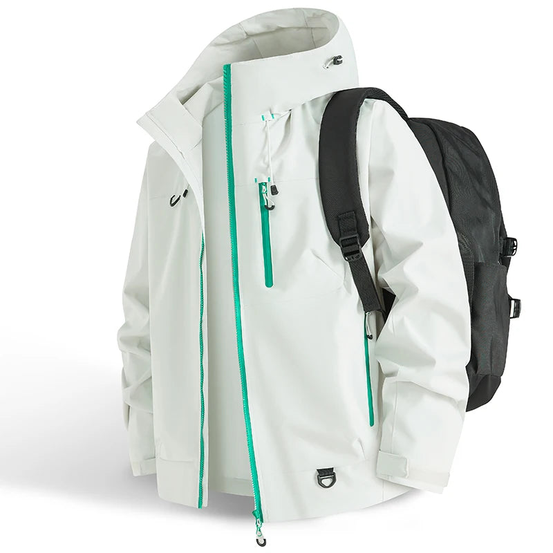 Hooded Zip-Front Outdoor Jacket