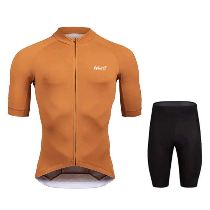 Men's Short Sleeve Cycling Jersey Set with Polyester and Spandex Bottoms