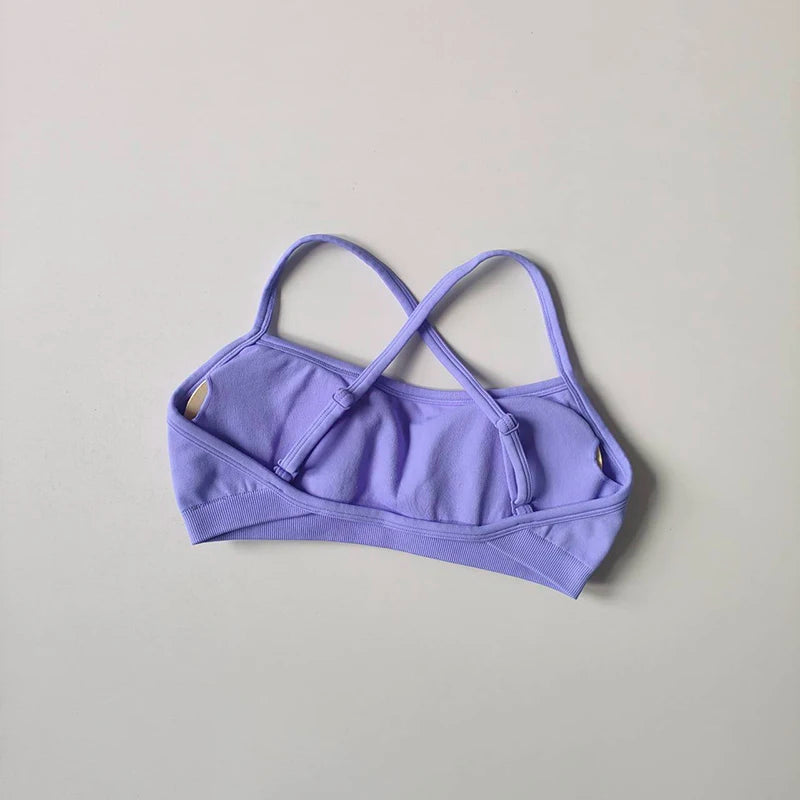 Women's Thin Strap Cross Back Sports Bra