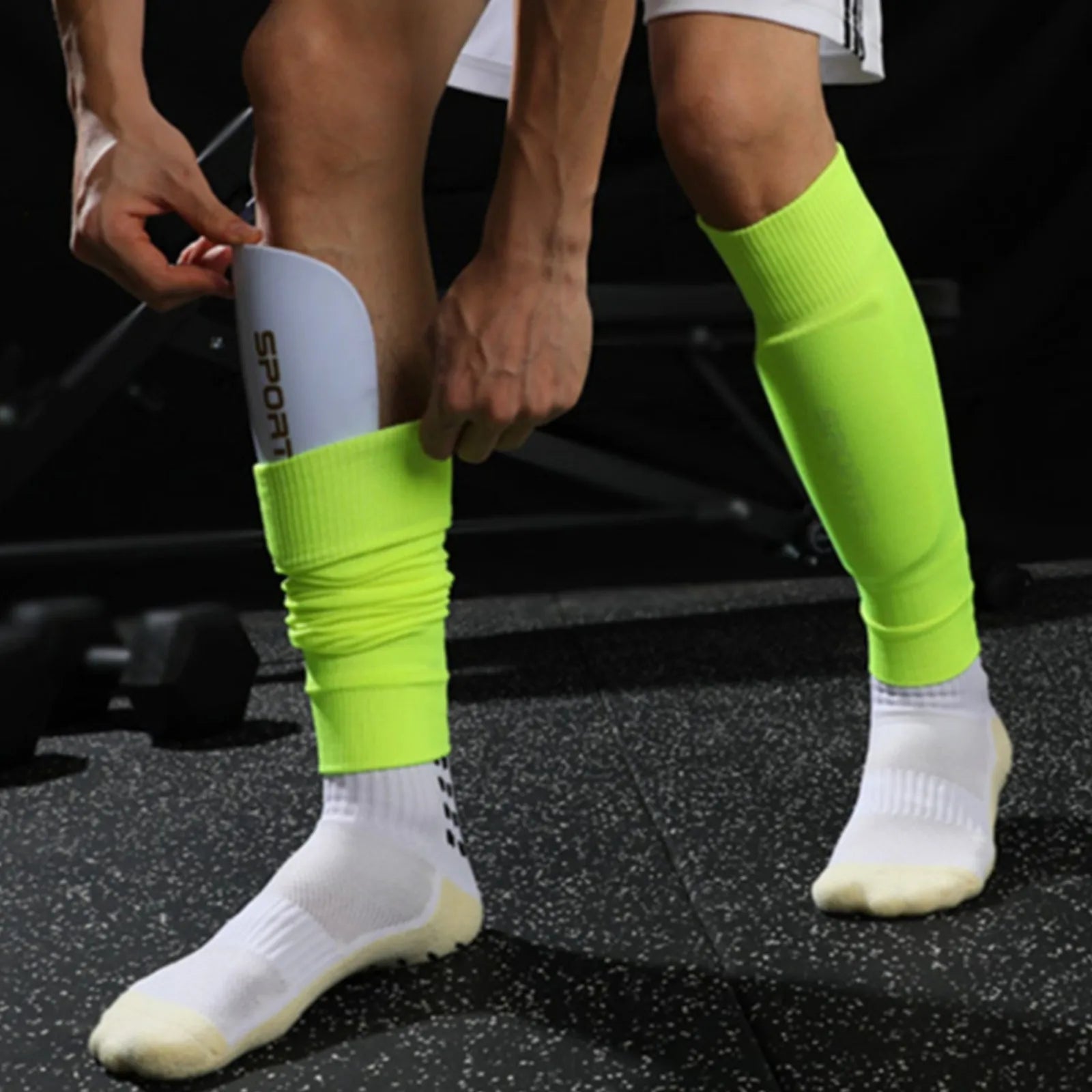 Solid Calf Sleeves with Open End Footless Shape