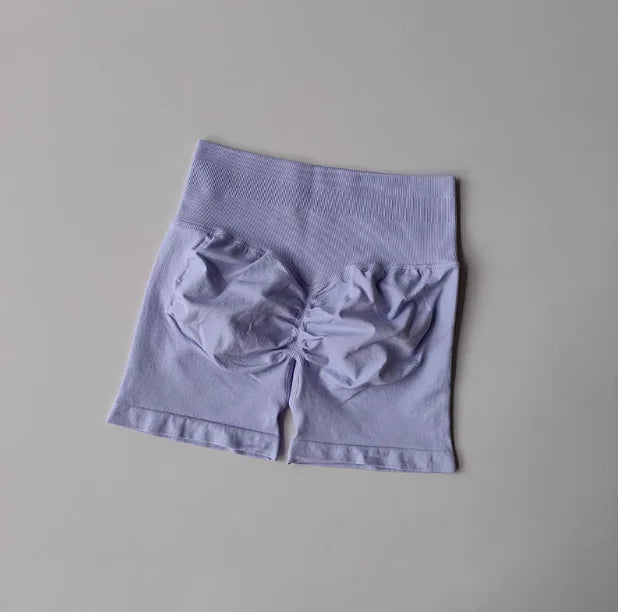Women's High Waist Scrunch Back Shorts for Yoga and Gym Workouts