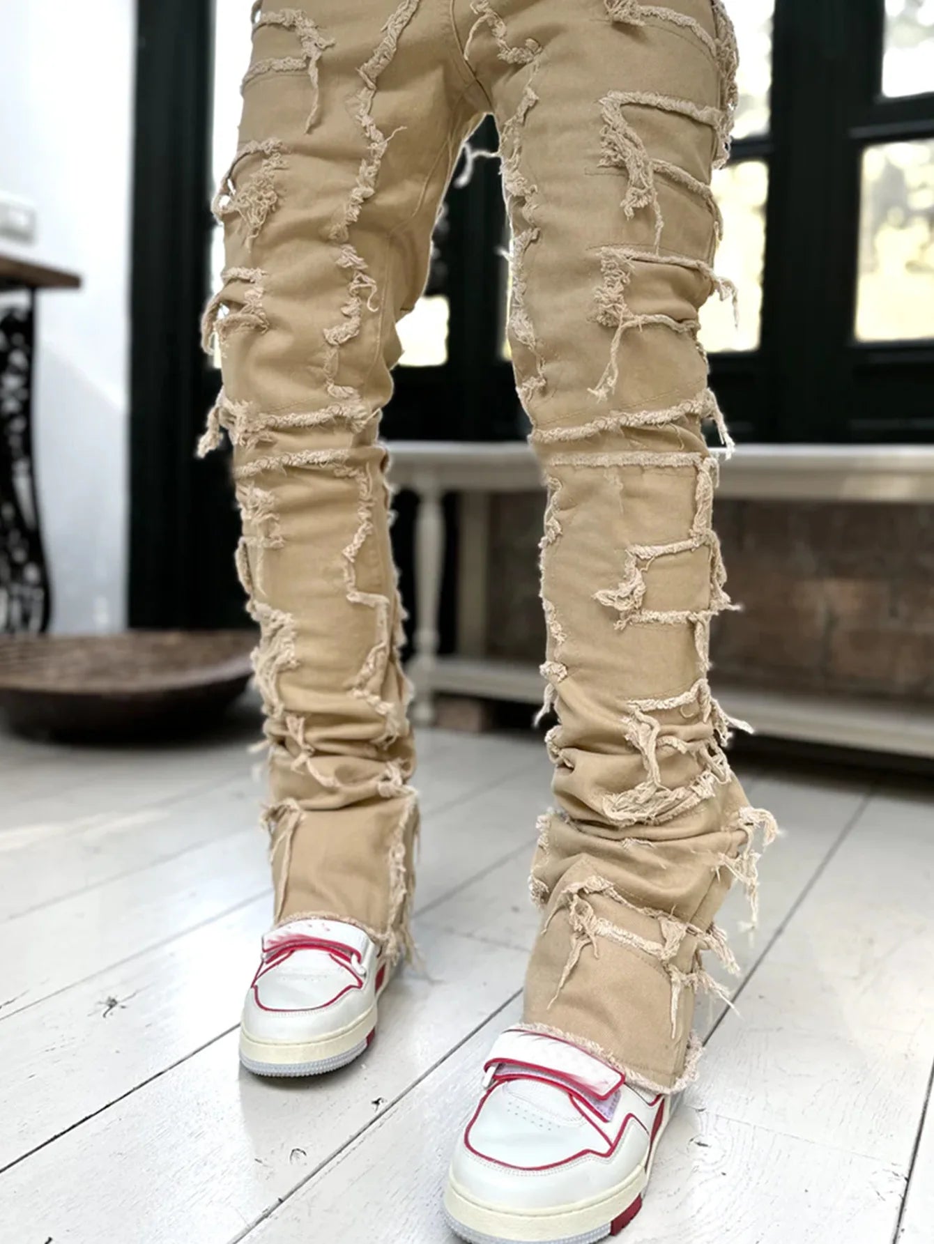 Men's Distressed Slim Fit Denim Jeans for Casual Everyday Wear