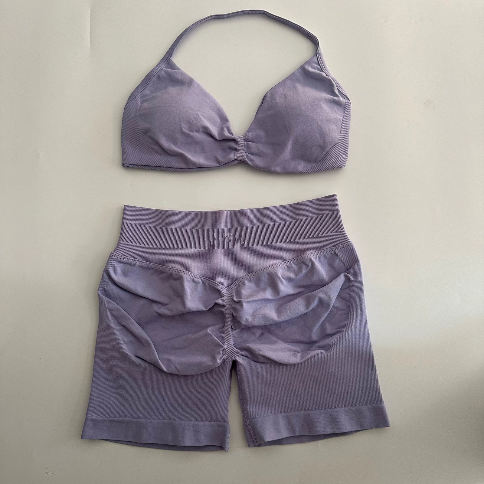 Women's Strappy Bra And Shorts Yoga Set For Workout Outfits