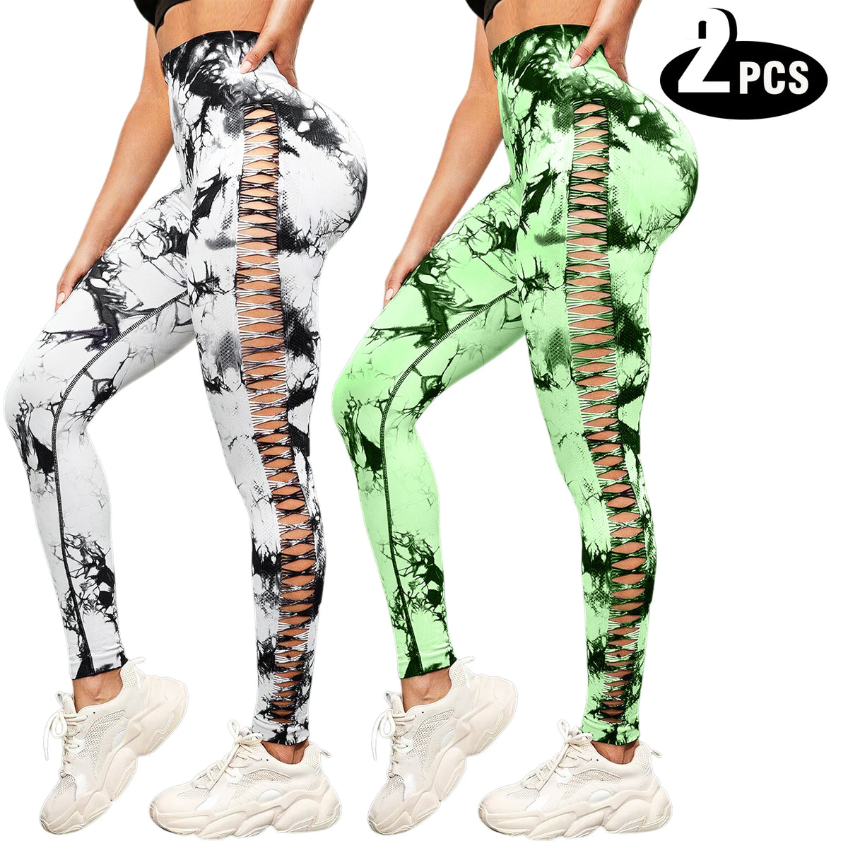 Women's Textured Full Length Leggings For Workout Outfits