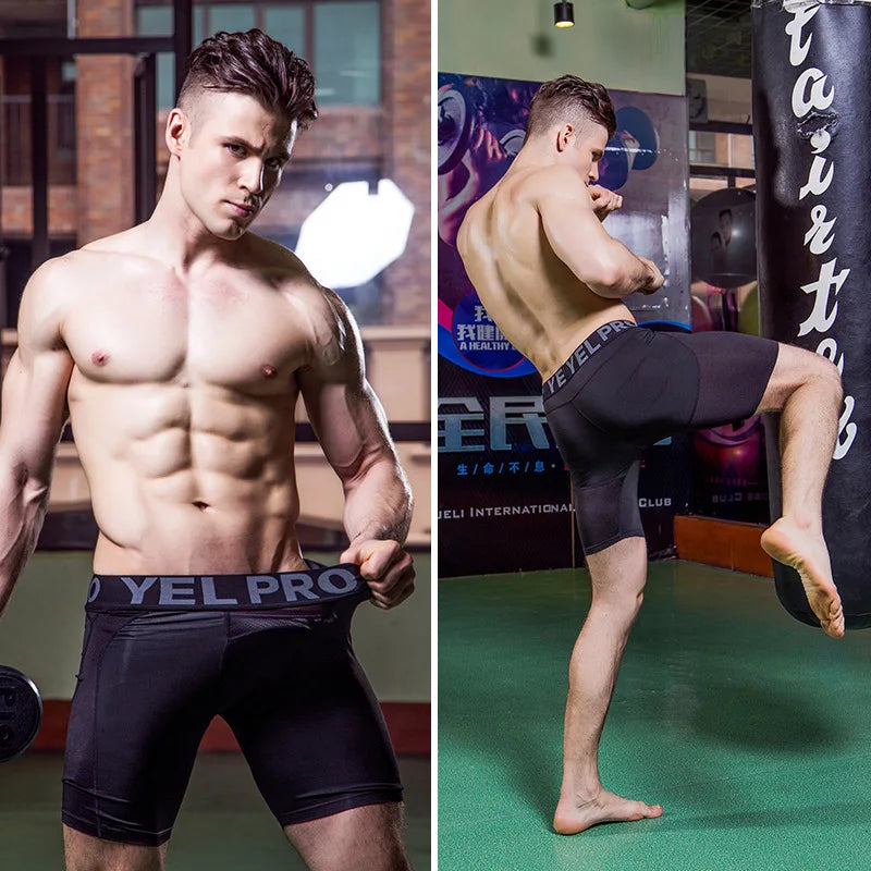 Men's Fitted Training Shorts for Gym and Running