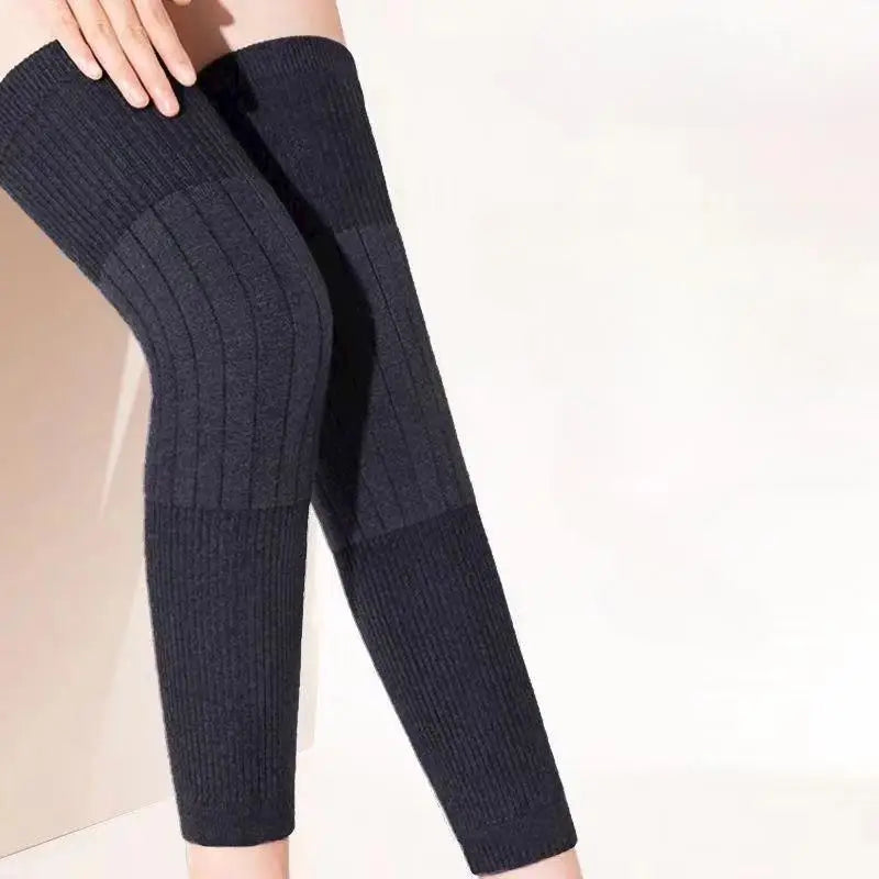 Solid Ribbed Calf Leg Warmers with Open Ends
